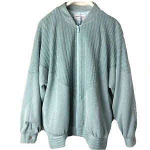 Vintage Three Flaggs Metallic Blue Jacket